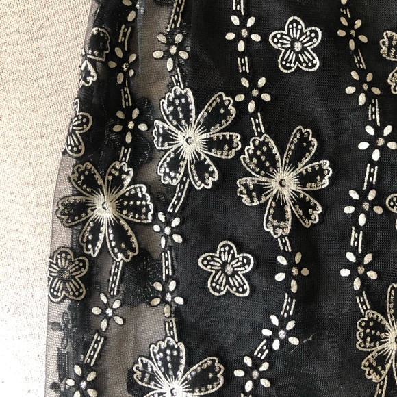 Ruffle hem beaded midi skirt - Picture 5 of 6